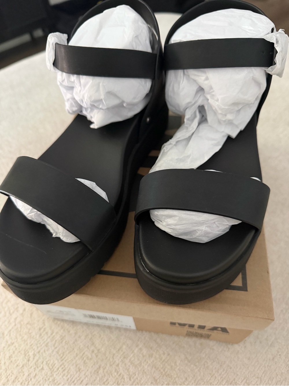 Women’s New MIA Kayci Black Platform Sandals